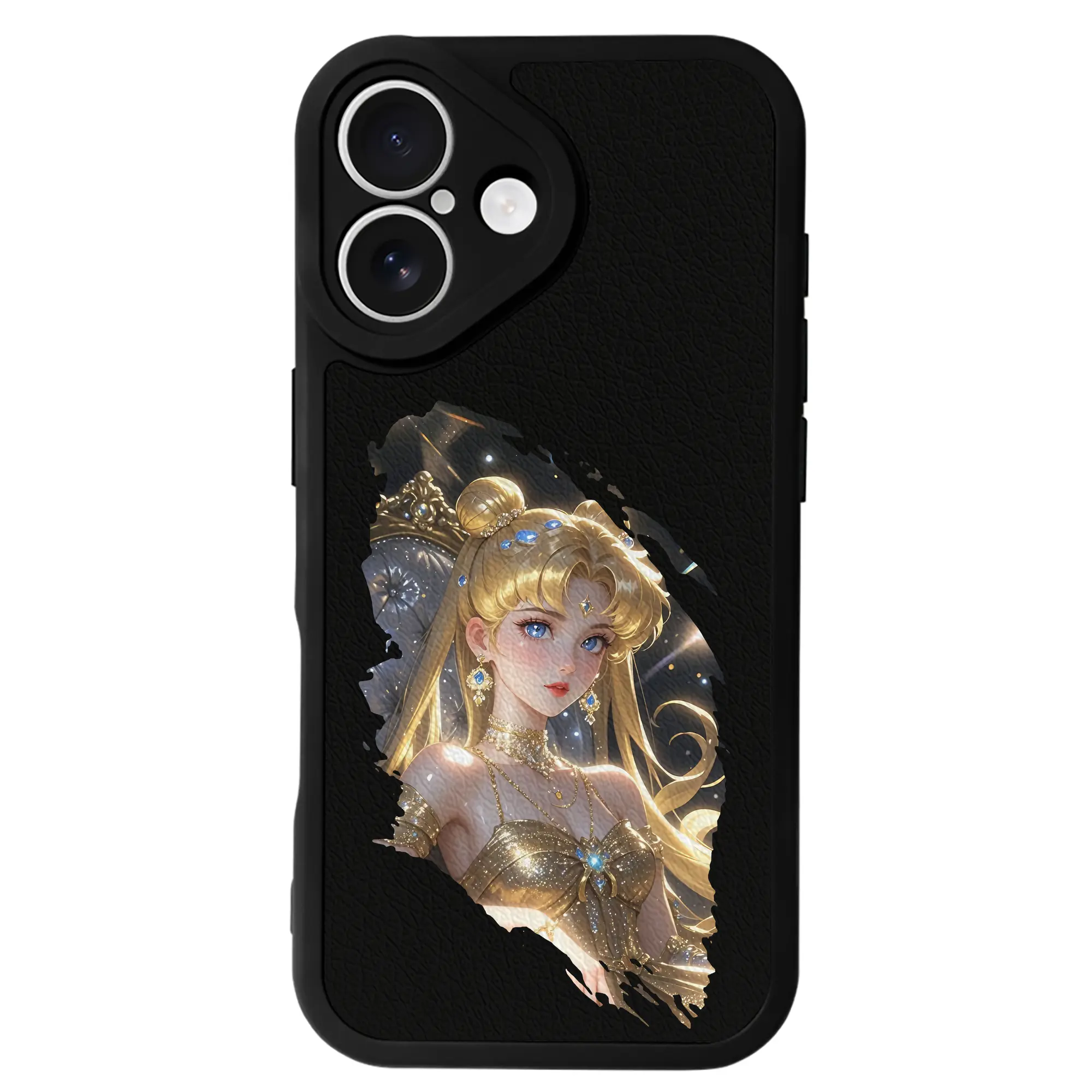 美少女戦士セーラームーン グッズ 月野 うさぎ - IPhone 16シリーズ対応 ・ シリコンスマホケース ・ レザー調 ・ 高精度フィット ・ 耐衝撃 ・ ワイヤレス充電対応 ・ 精密カット